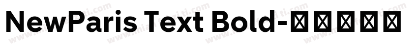 NewParis Text Bold字体转换